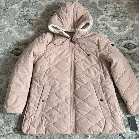 Kenneth Cole Blush Pink Sherpa Lined Jacket - Picture 1 of 14